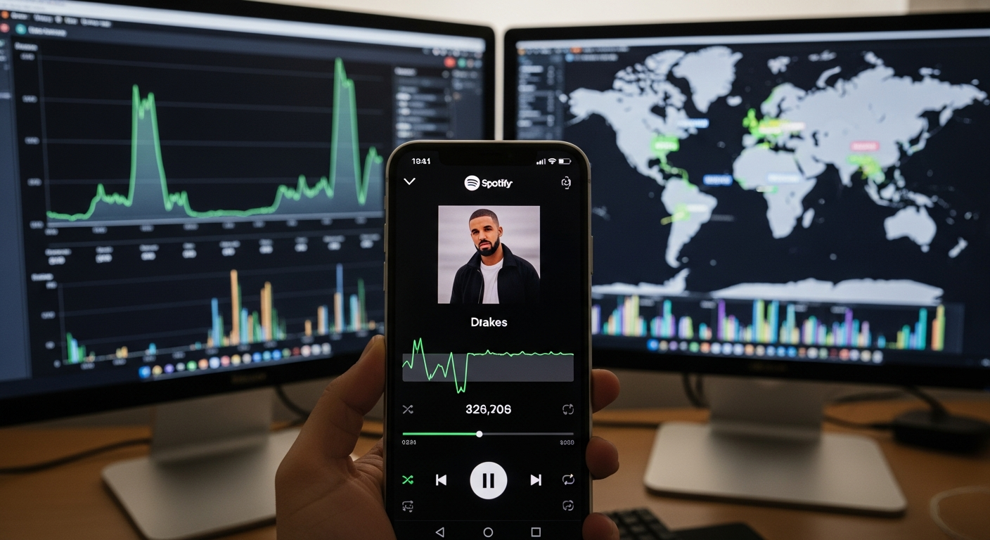 “순간이동하는 드레이크 팬들?” 스포티파이 수천억대 사기 소송