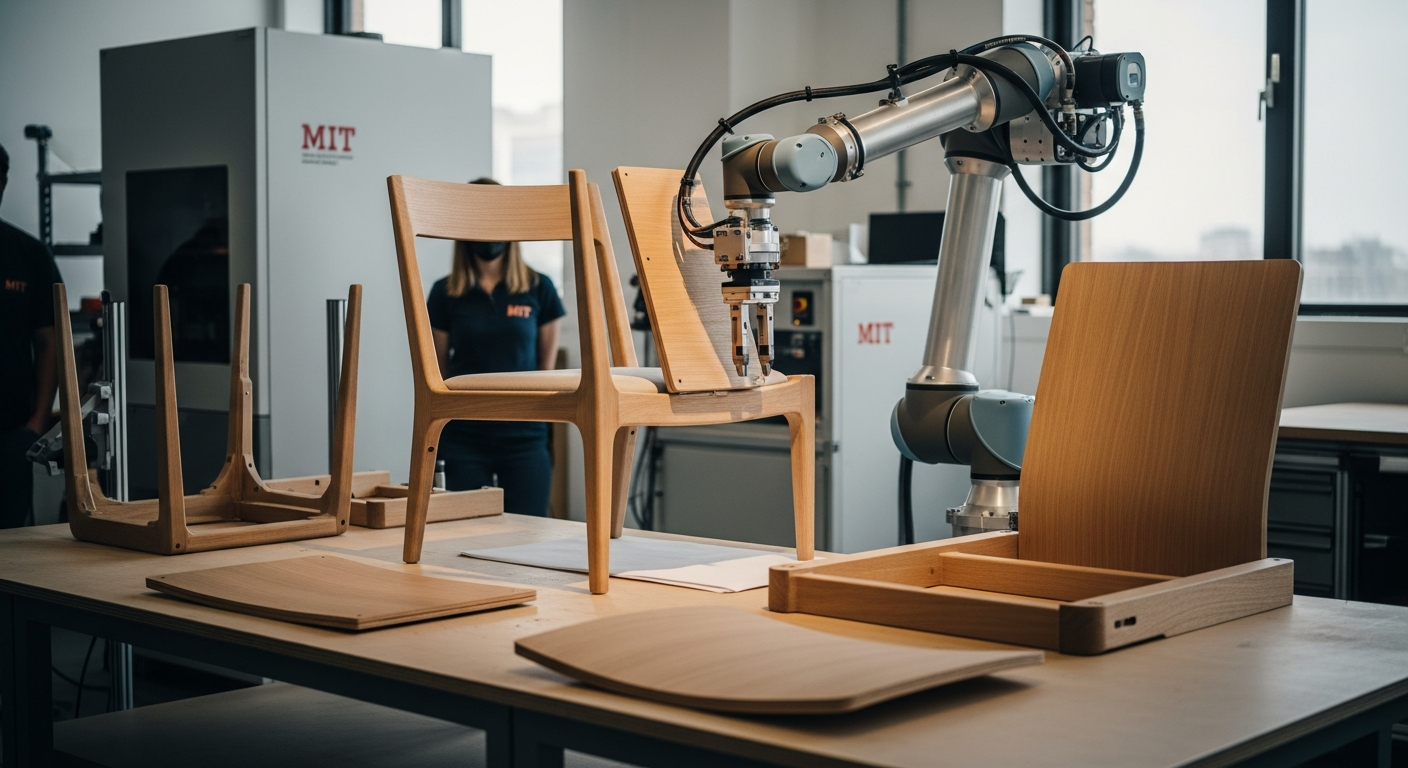 “설계도 없이 의자 뚝딱?” MIT 로봇, 제조업 판도 뒤집나