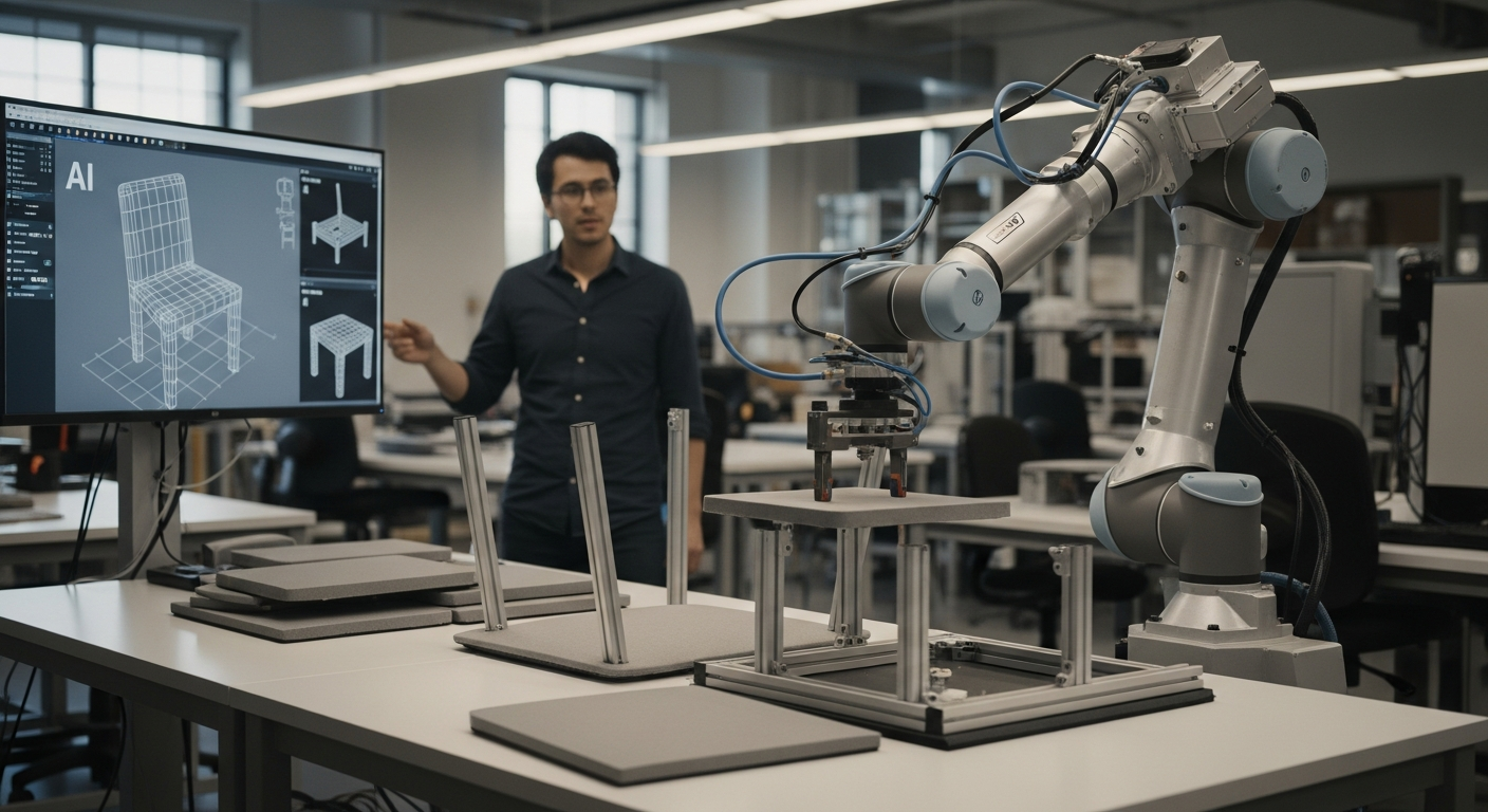 “똥손도 디자이너?” 말만 하면 로봇이 의자 뚝딱 조립