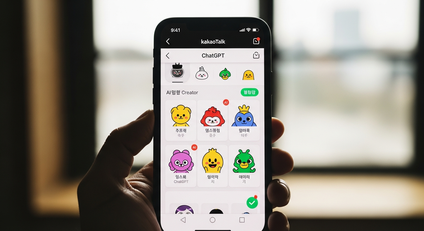 “내 사진 넣으면 뚝딱?” 카톡, 챗GPT로 나만의 캐릭터 생성
