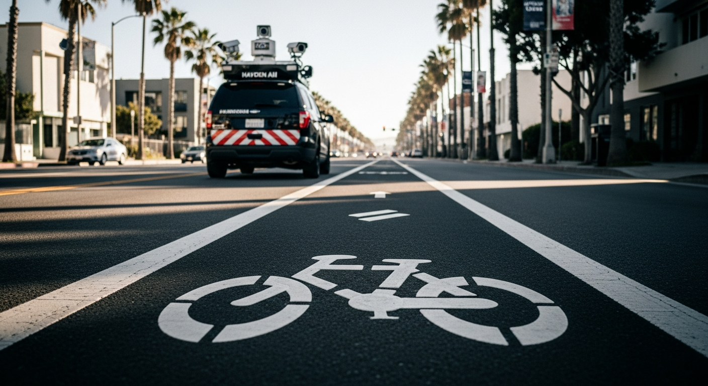 “자전거 도로 막으면 찰칵!” 산타모니카 AI 단속 시작