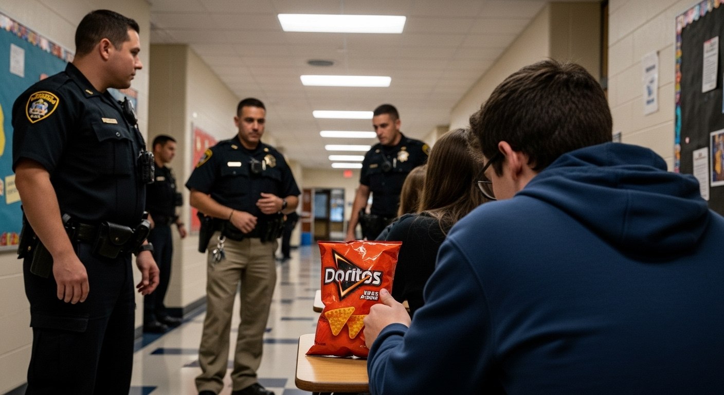 “이게 총으로 보인다고?” AI 보안 시스템, 과자봉지 때문에 학생에게 수갑 채워