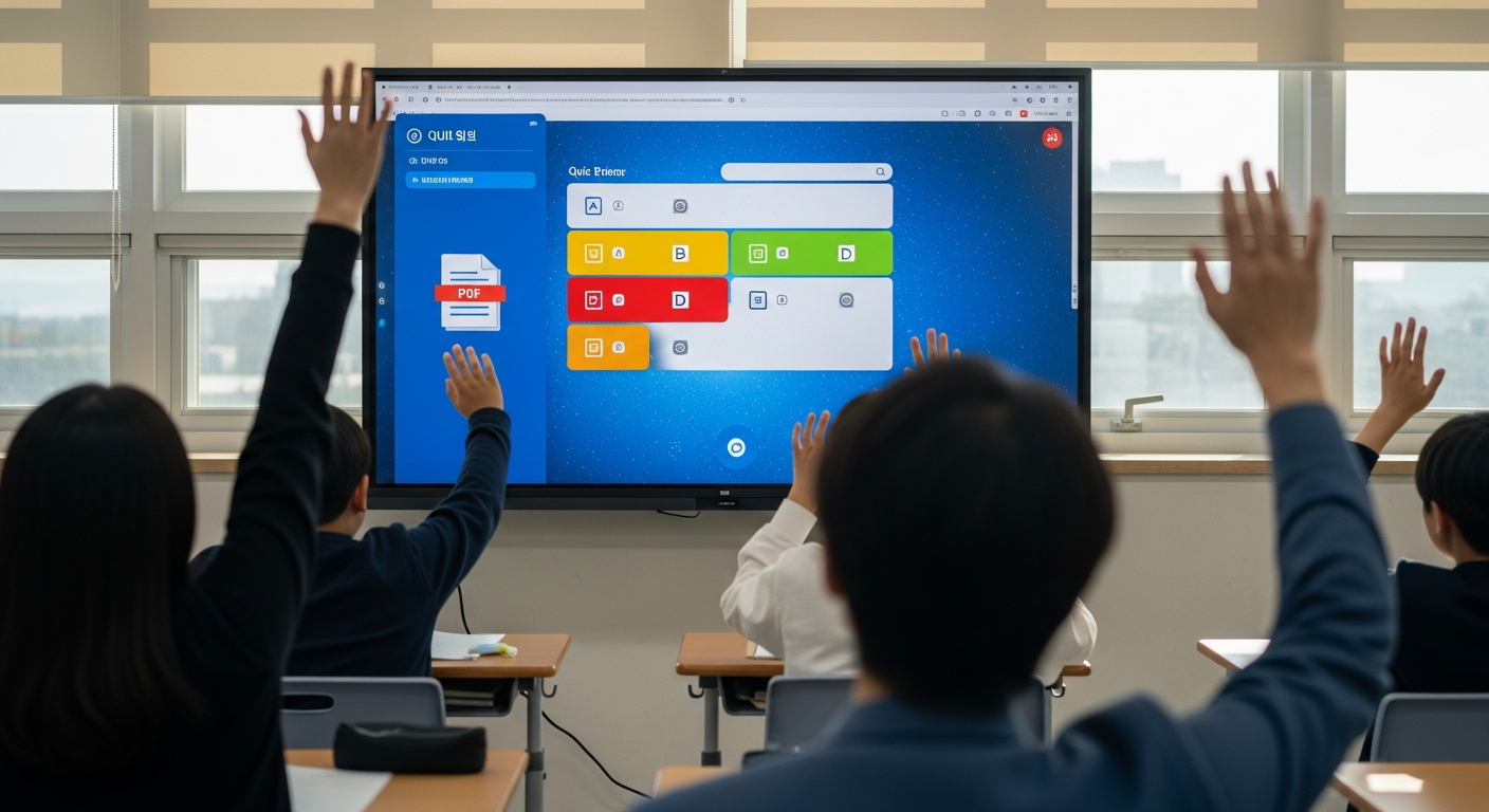 “선생님들 야근 끝?” 수업 자료 넣으면 AI가 퀴즈 뚝딱