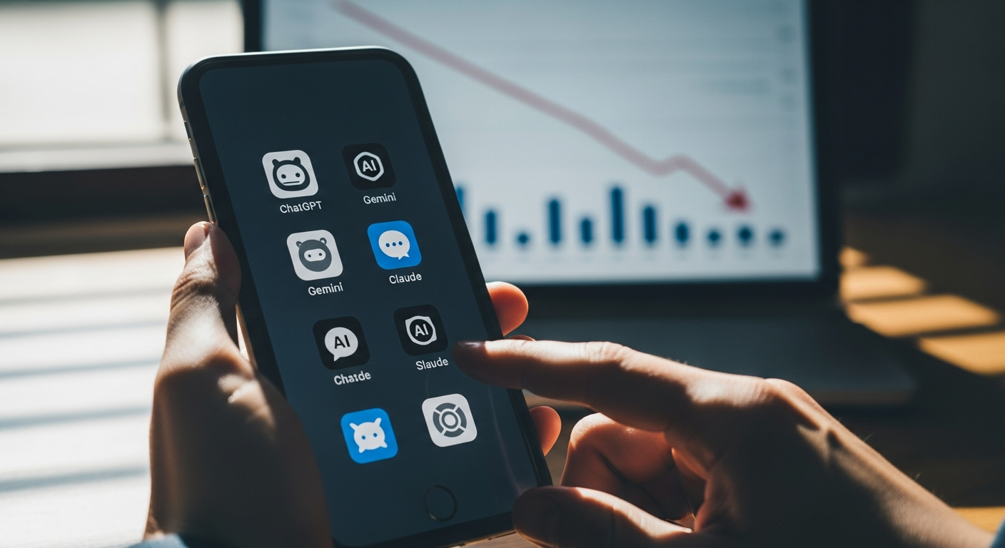 “AI 거품 터지나” 챗GPT 이용자 정체, 클로드만 생존