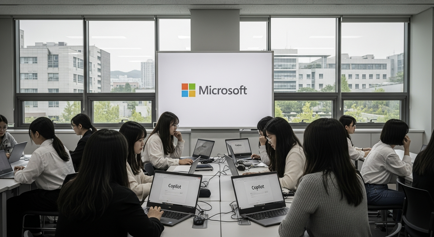 “과제 혁명 시작됐다” 숙명여대 50명 MS 코파일럿으로 삼성 노트북 판다