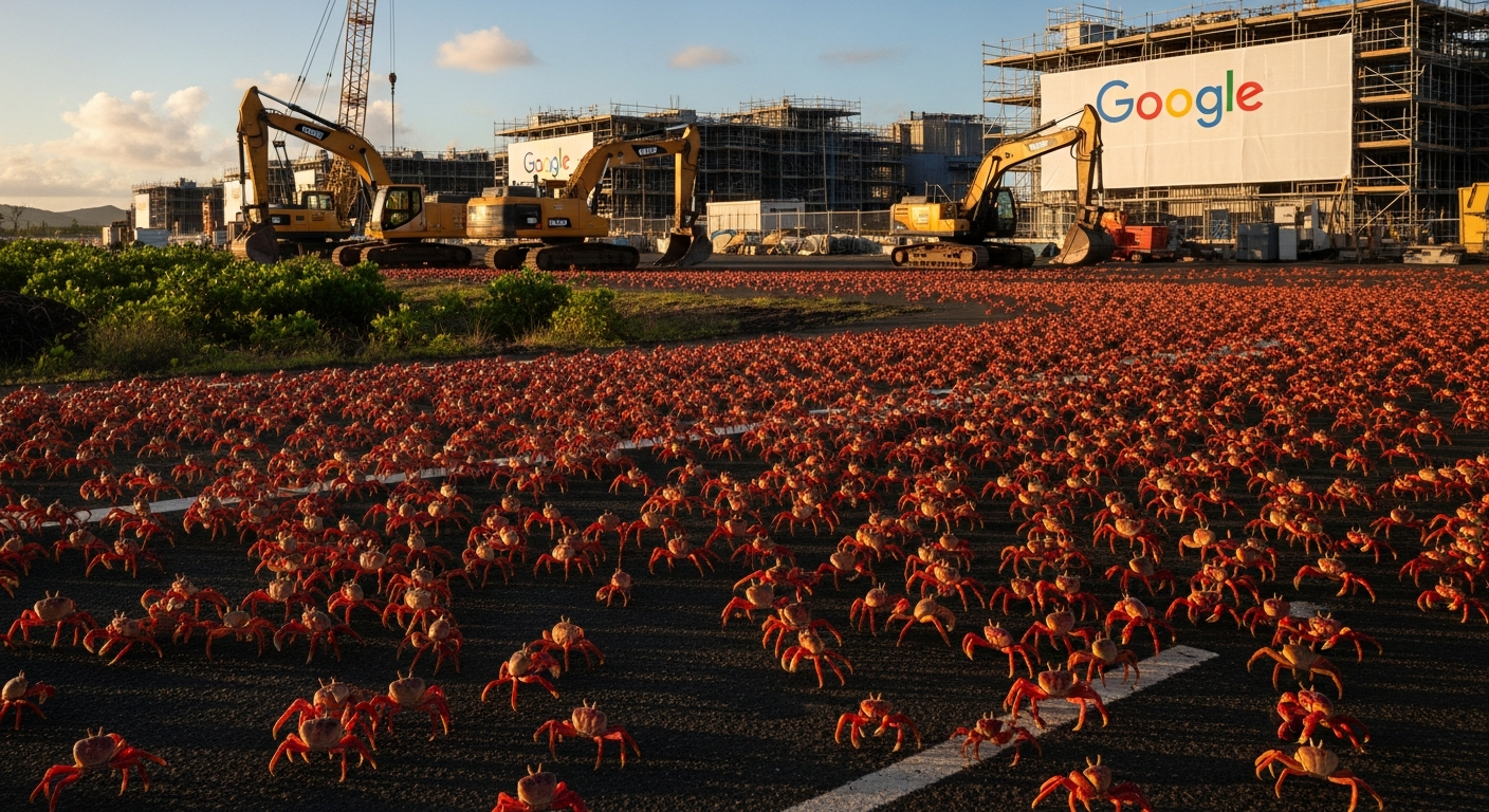 “구글의 비밀 군사기지 건설” 1억 마리 붉은 게 떼죽음 위기?